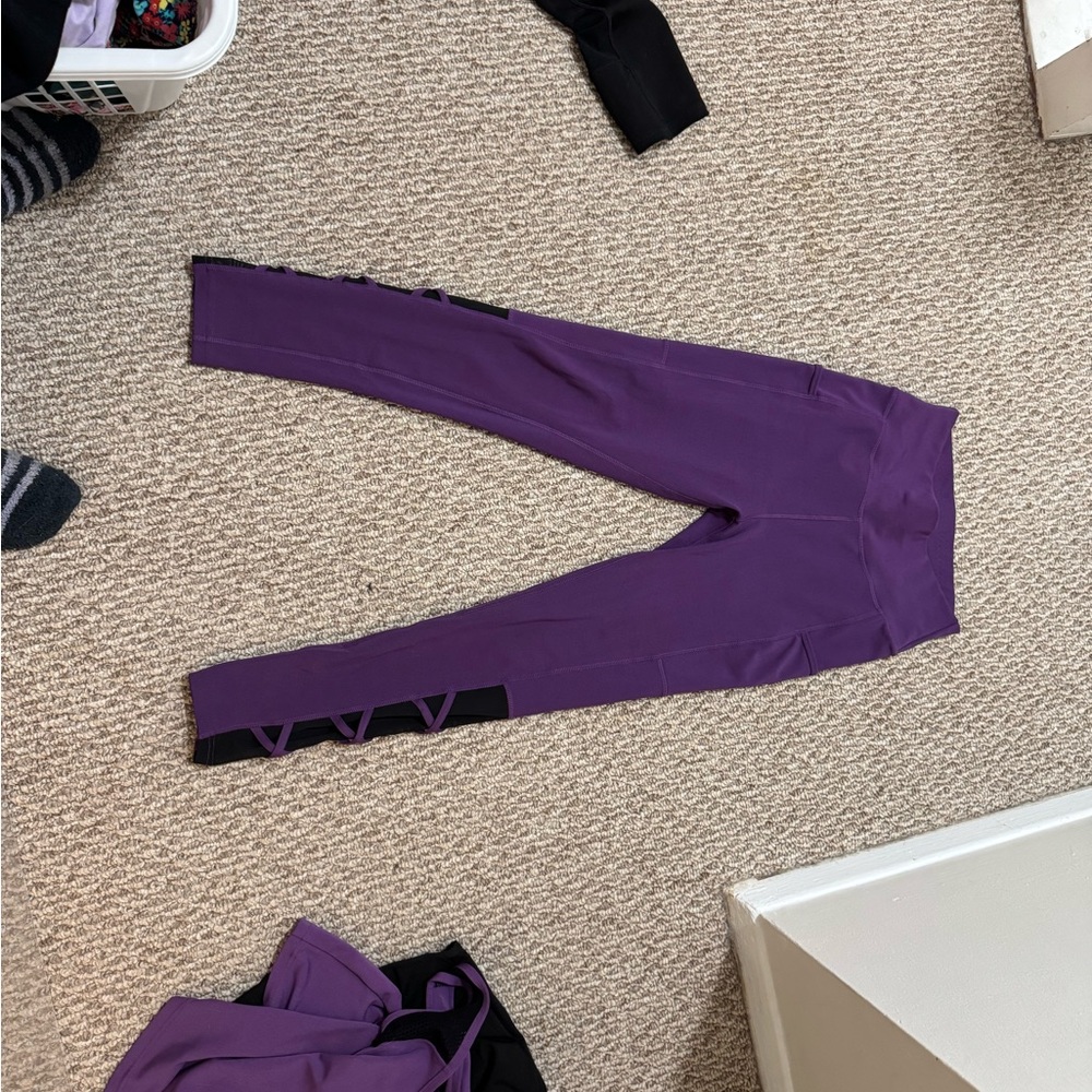 POP Fit Purple and Black Women's Pants